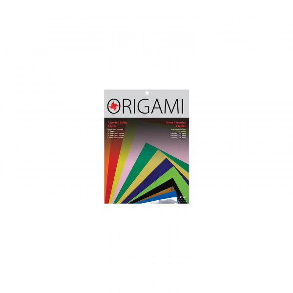 4103 – Origami Assortment, Small, 55 sheets: 3 1/2″, 4 1/2″ and 5 7/8″ square
