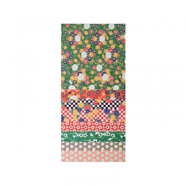 4304 – Folk Art Assortment: 16 sheets, washi paper, 8 designs, 5 7/8” - Image 3