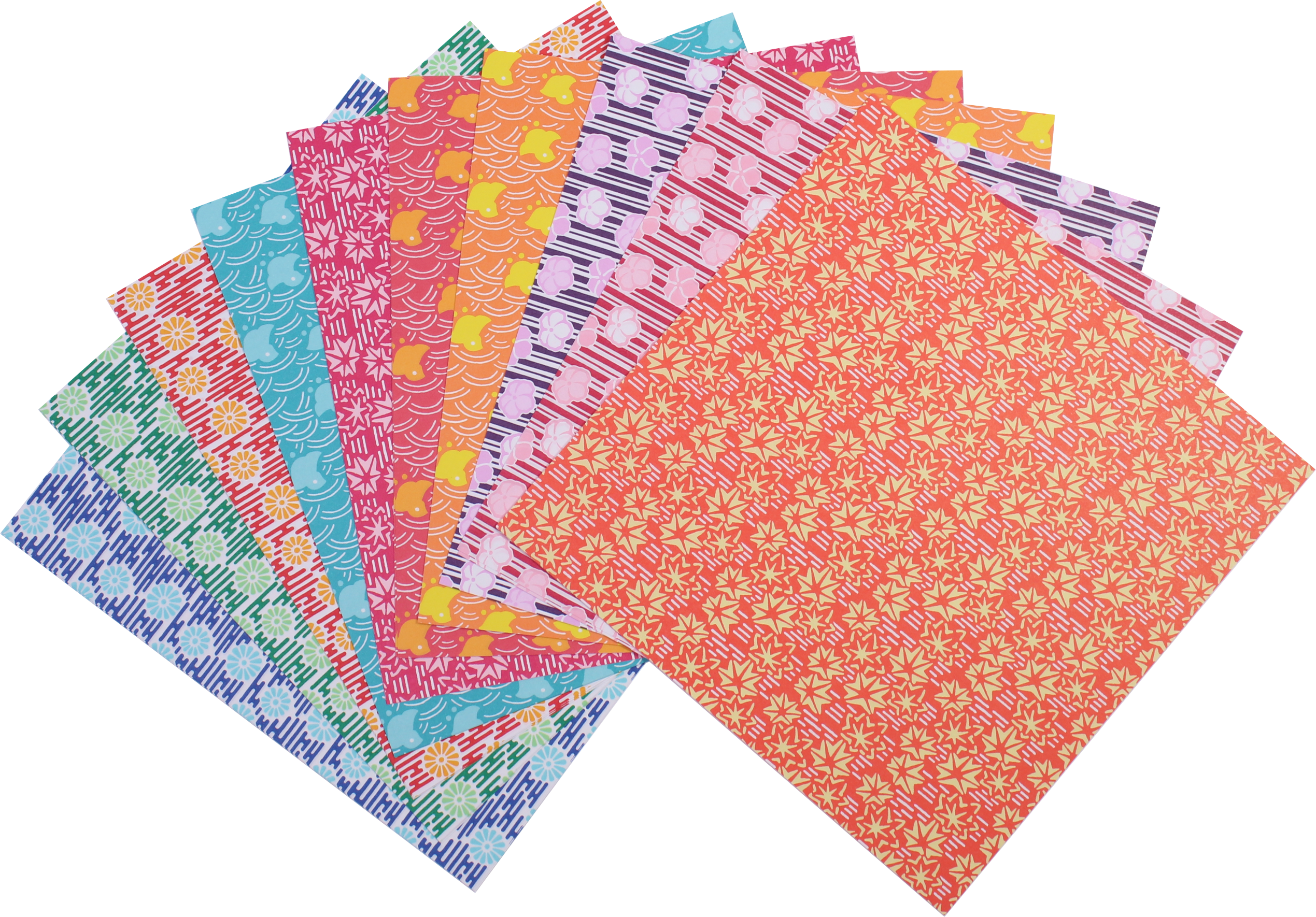 4344 –Folk Art assortment: 40 sheets, 10 designs, 5 7/8” - Image 2