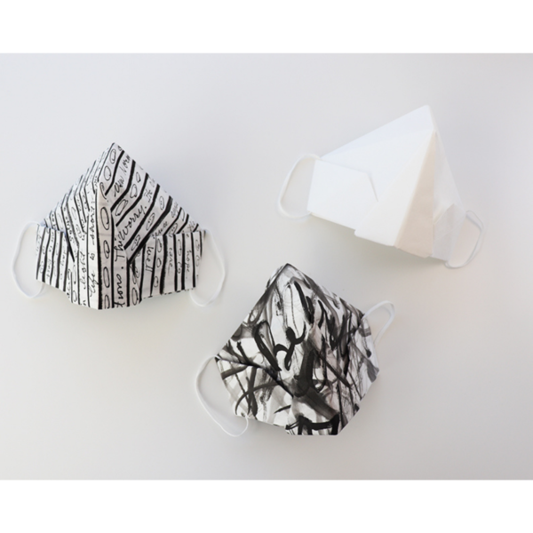 3 origami masks made with 6JM rice paper