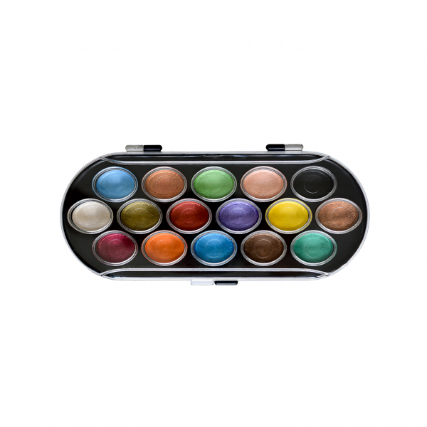 NPWC16 - Niji Pearlescent Watercolor Set, 16 colors