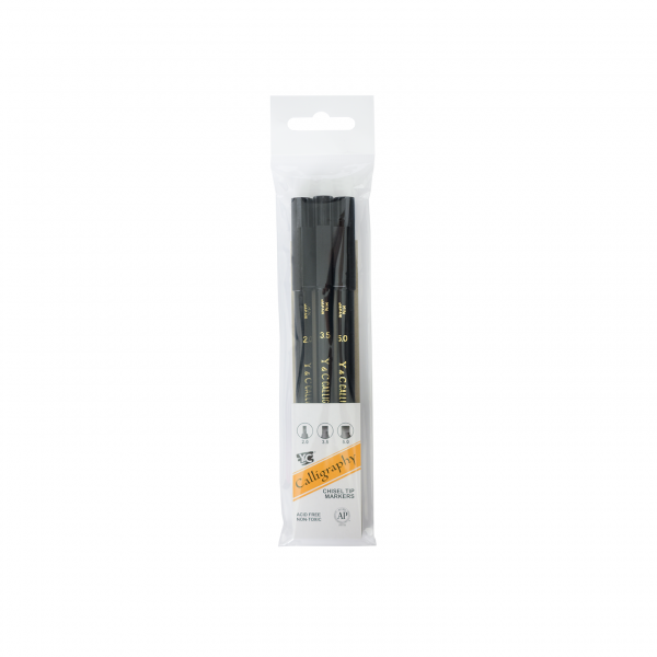 NSC603A – Calligraphy Marker – 3 Piece Set: 2.0 fine, 3.5 medium, 5.0 wide