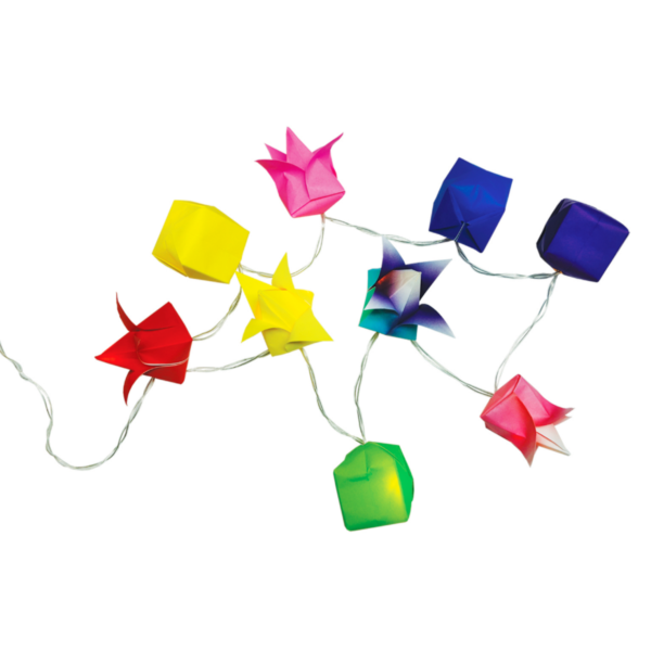 Ornamental light covers made of 4302 Harmony origami paper