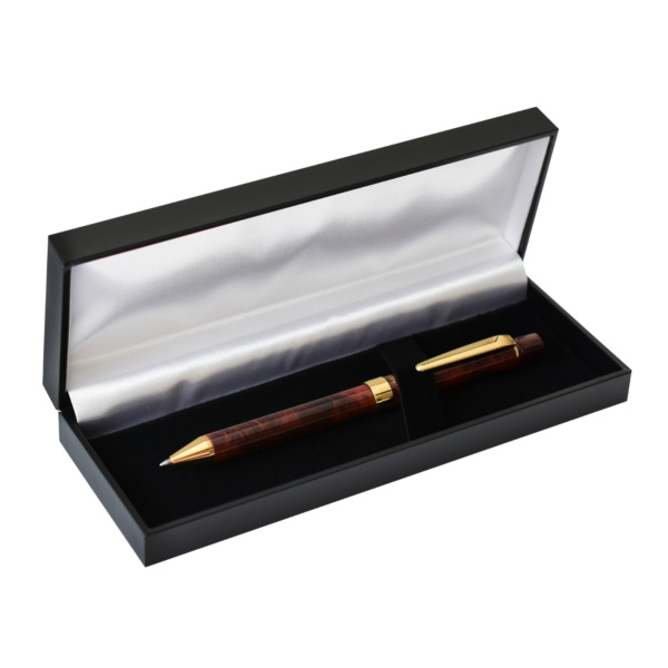 QuadPoint Twist Pen in Brown Marble in box