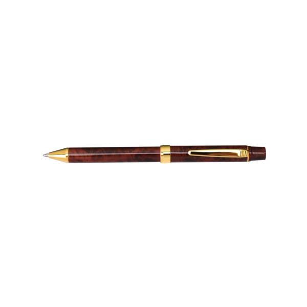 QuadPoint Twist Pen in Brown Marble with clip