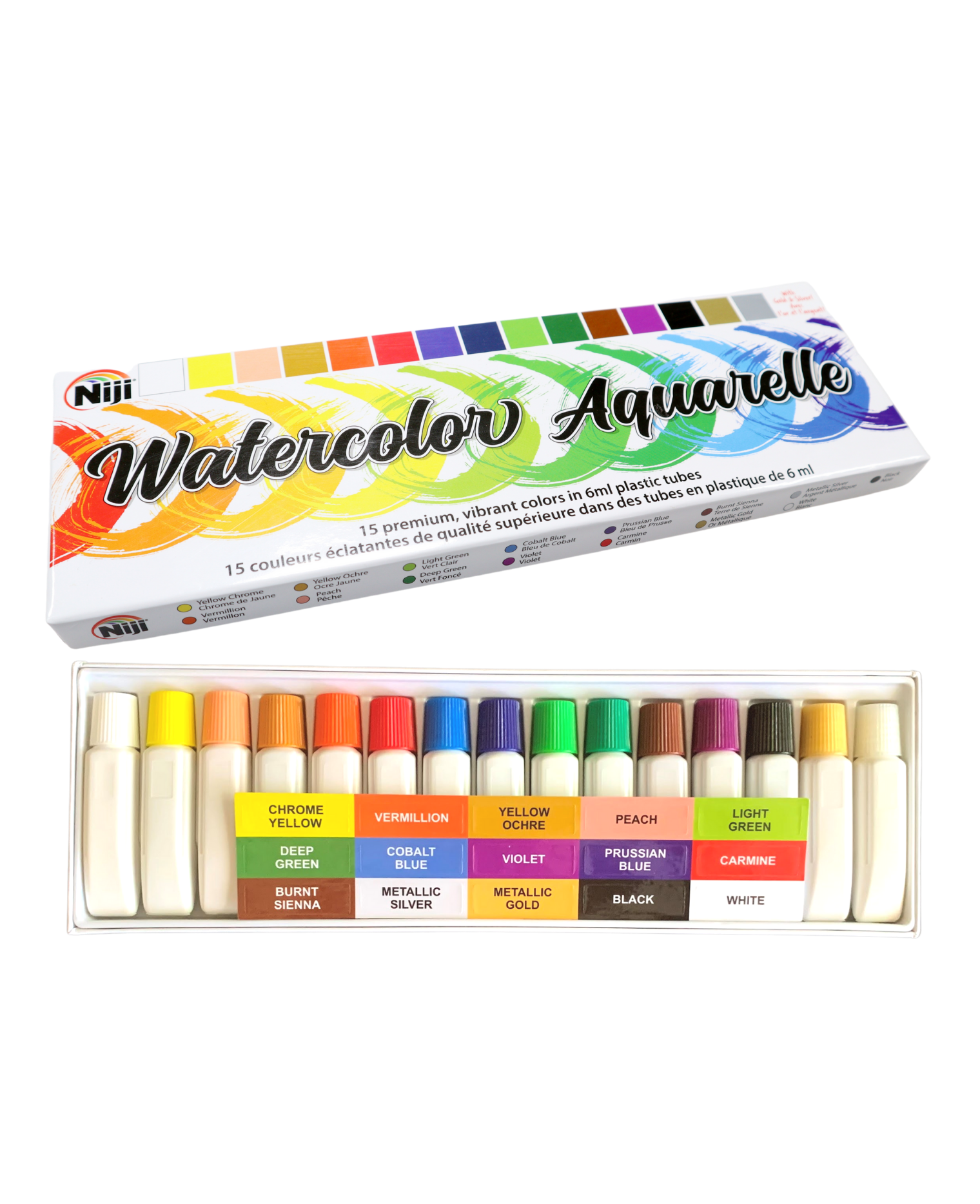 New Yasutomo Pearlescent Watercolor Paint Cakes 16/Pkg Assorted Colors  NPWC16
