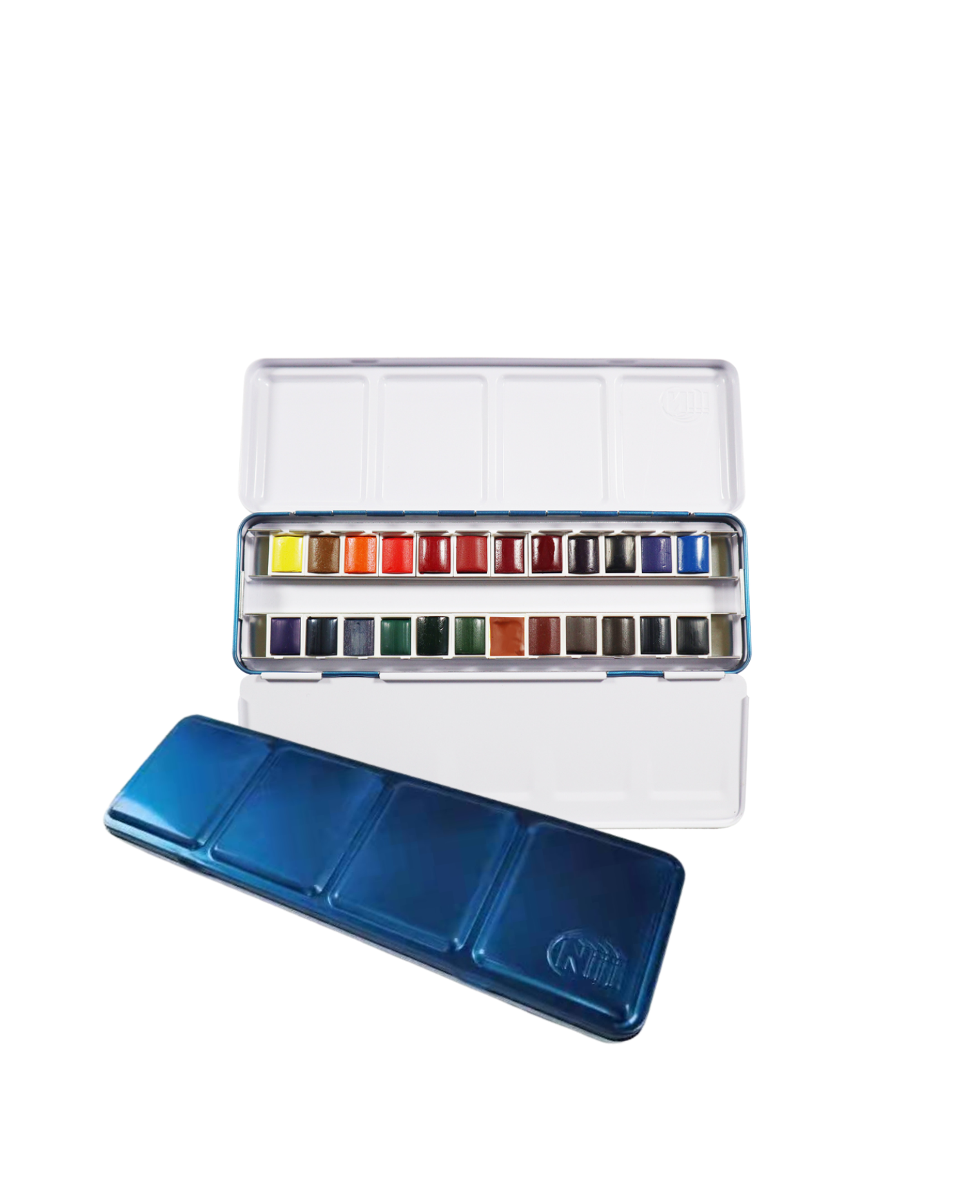 12 Color Traditional Japanese Watercolor Set in Porcelain Dishes, Larg –  Yasutomo