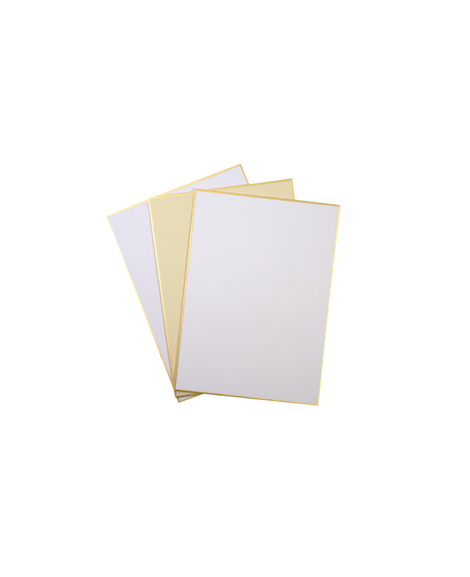 three 5" x 7" postcard-sized shikishi boards in Gasen, Hosho and Torinoko paper