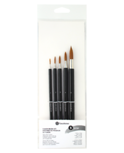 5 piece Fusion brush set in packaging