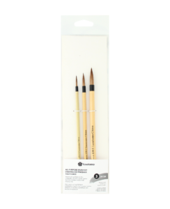 3 piece All-Purpose brush set in packaging