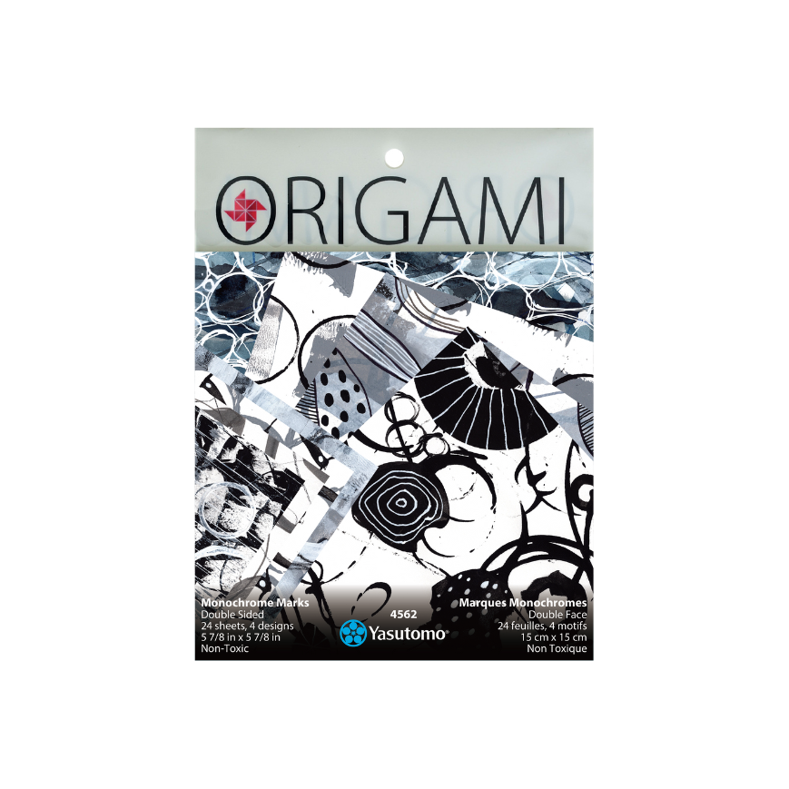 package of monochrome marks double sided origami