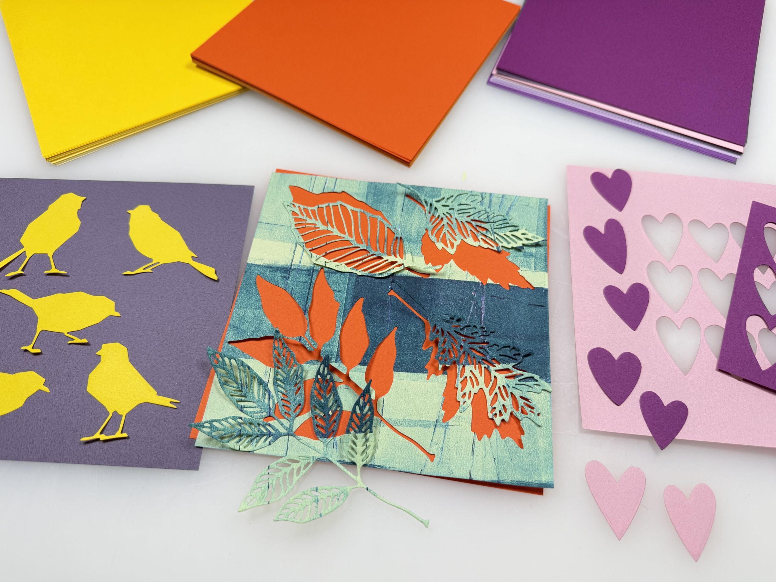 gel printed and die cut PURE papers