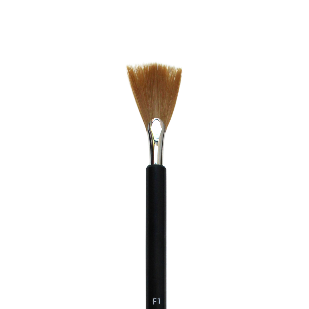 close up of the fanned fusion brush