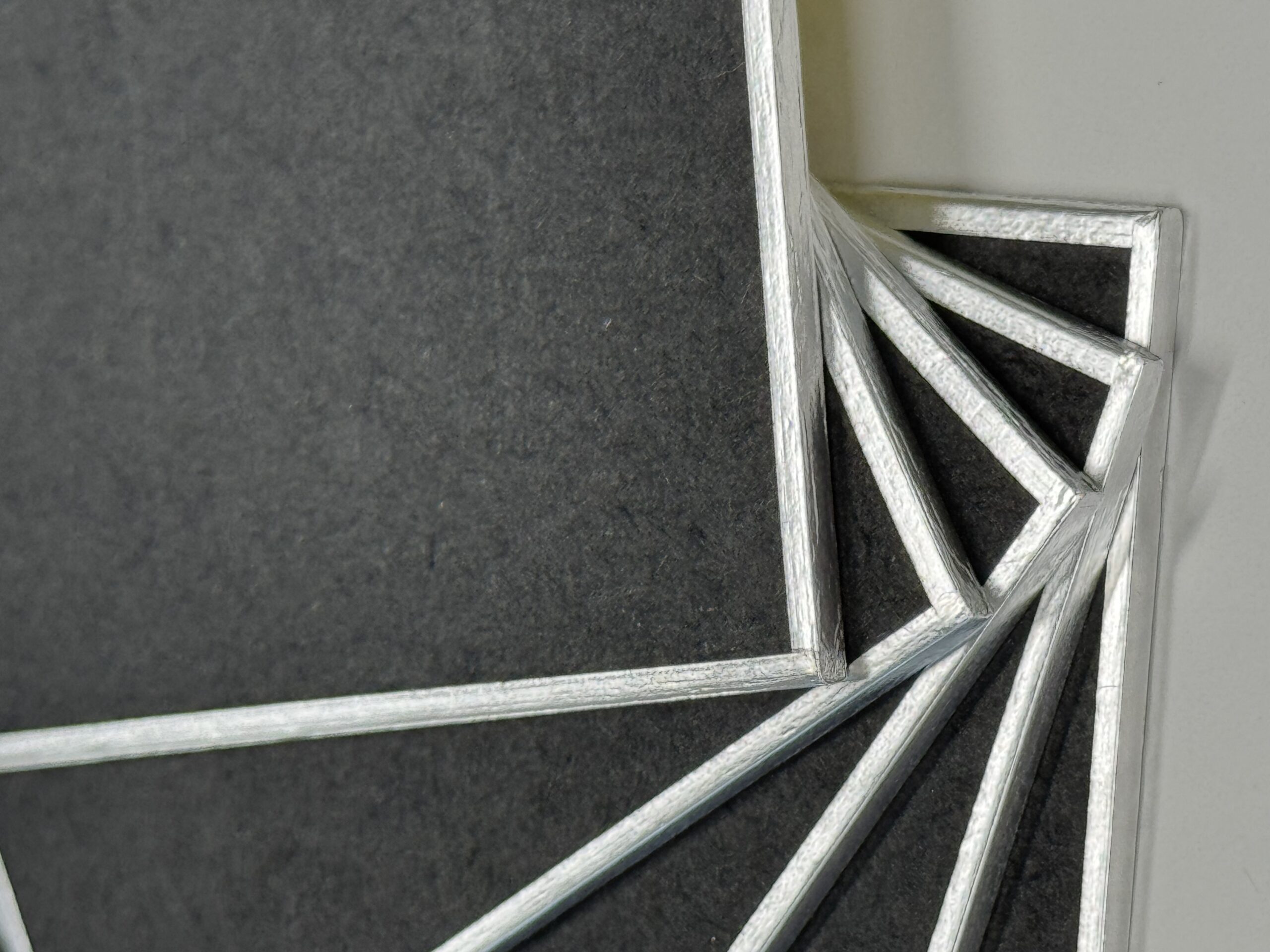 close up shot of five black shikishi board corners