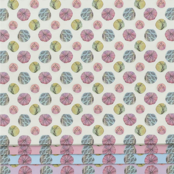 Scrapbook Paper - Pink Watercolor Polka Dots - Paper House