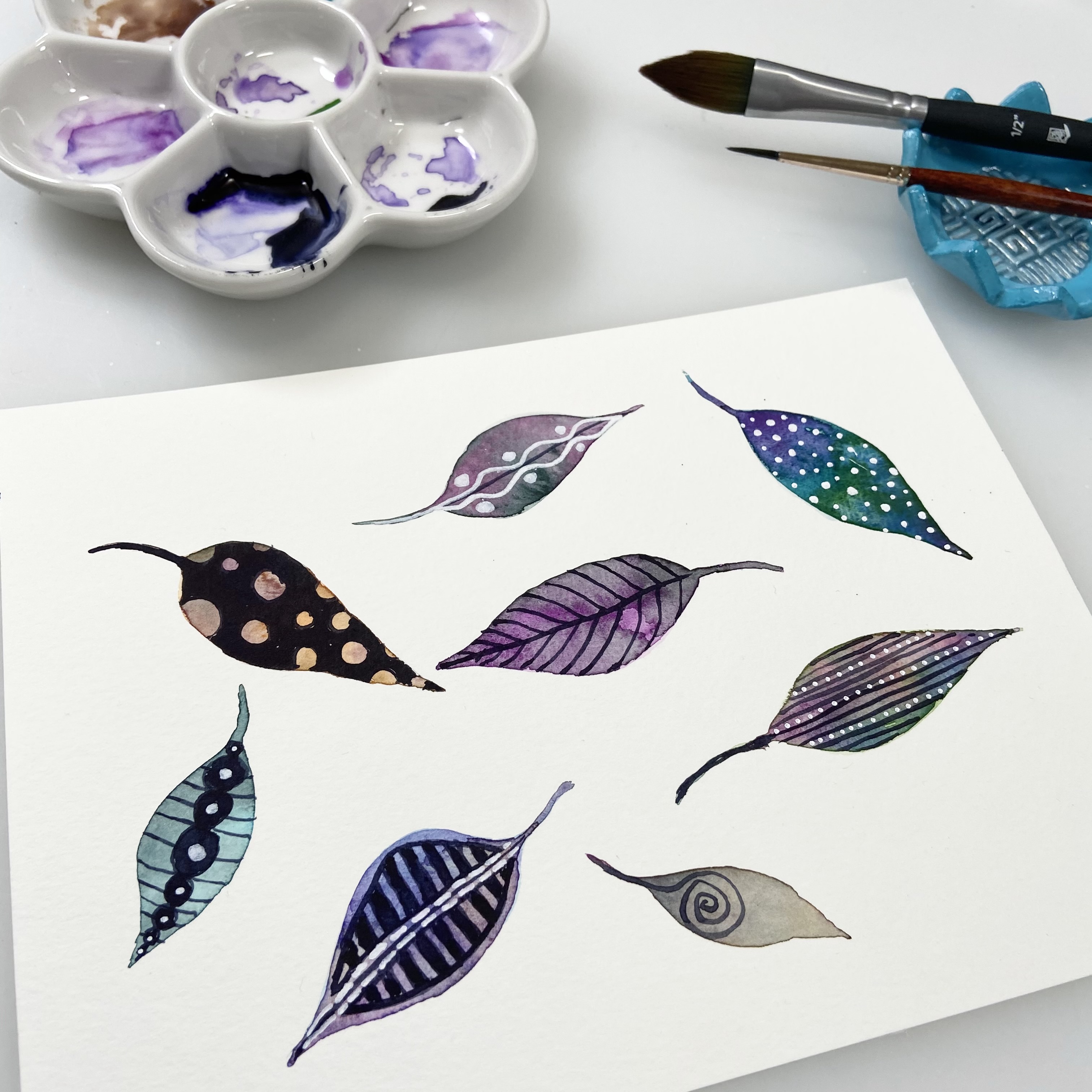 🔴 LIVE REPLAY! Easy DIY Watercolor Leaves with Minimal Supplies – K Werner  Design Blog